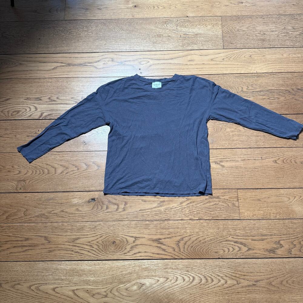 Wrap London Hemp & Organic Cotton Blend Long Sleeve T Shirt US SZ 2